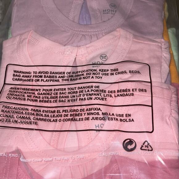 Honest Baby Organic Spring Pastel shirt bundle 10pk Rainbow T-Shirts NWT SZ 0-3M - Picture 6 of 6